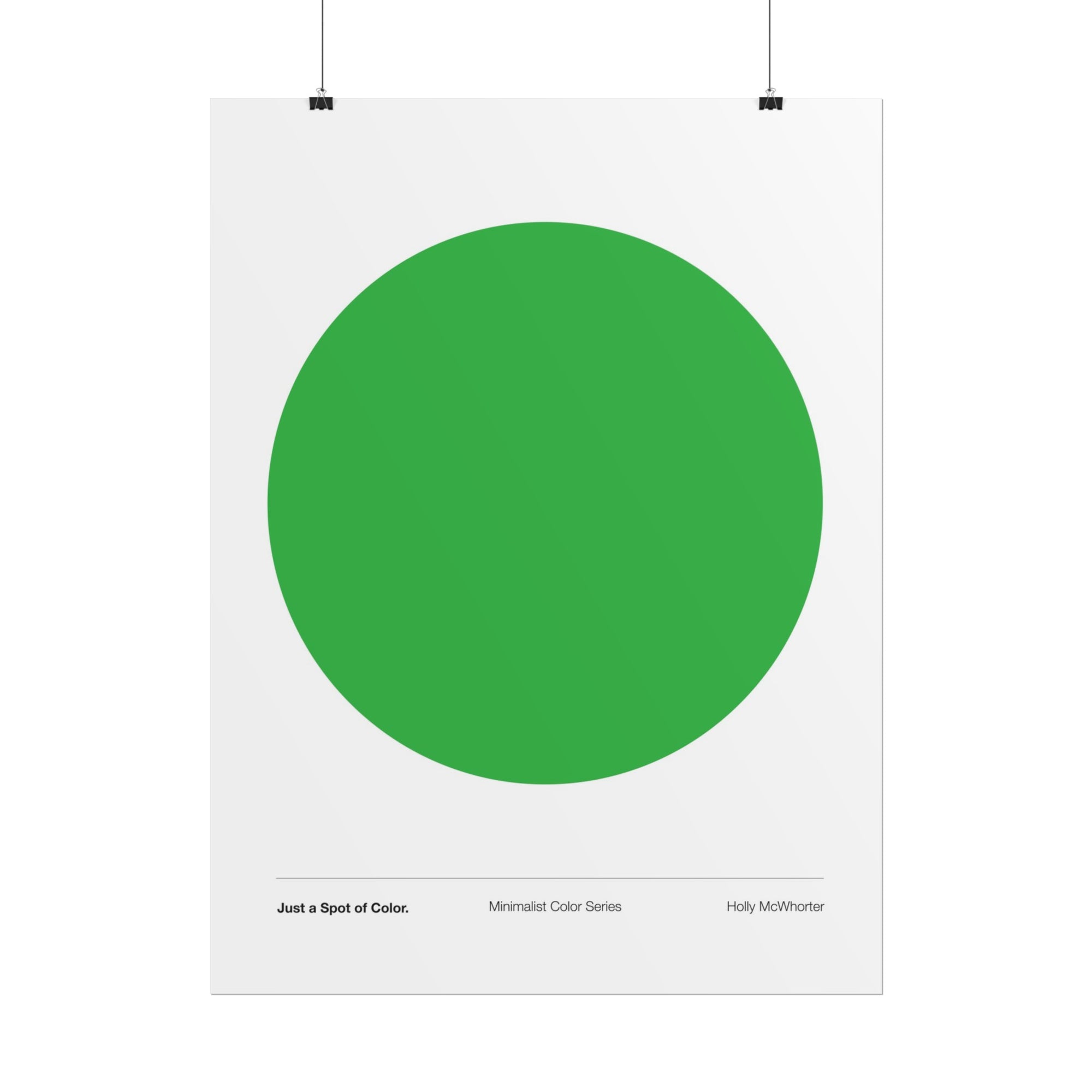 Just a Spot of Color (Grass Green) - Fine Art Giclée Print by Holly McWhorter