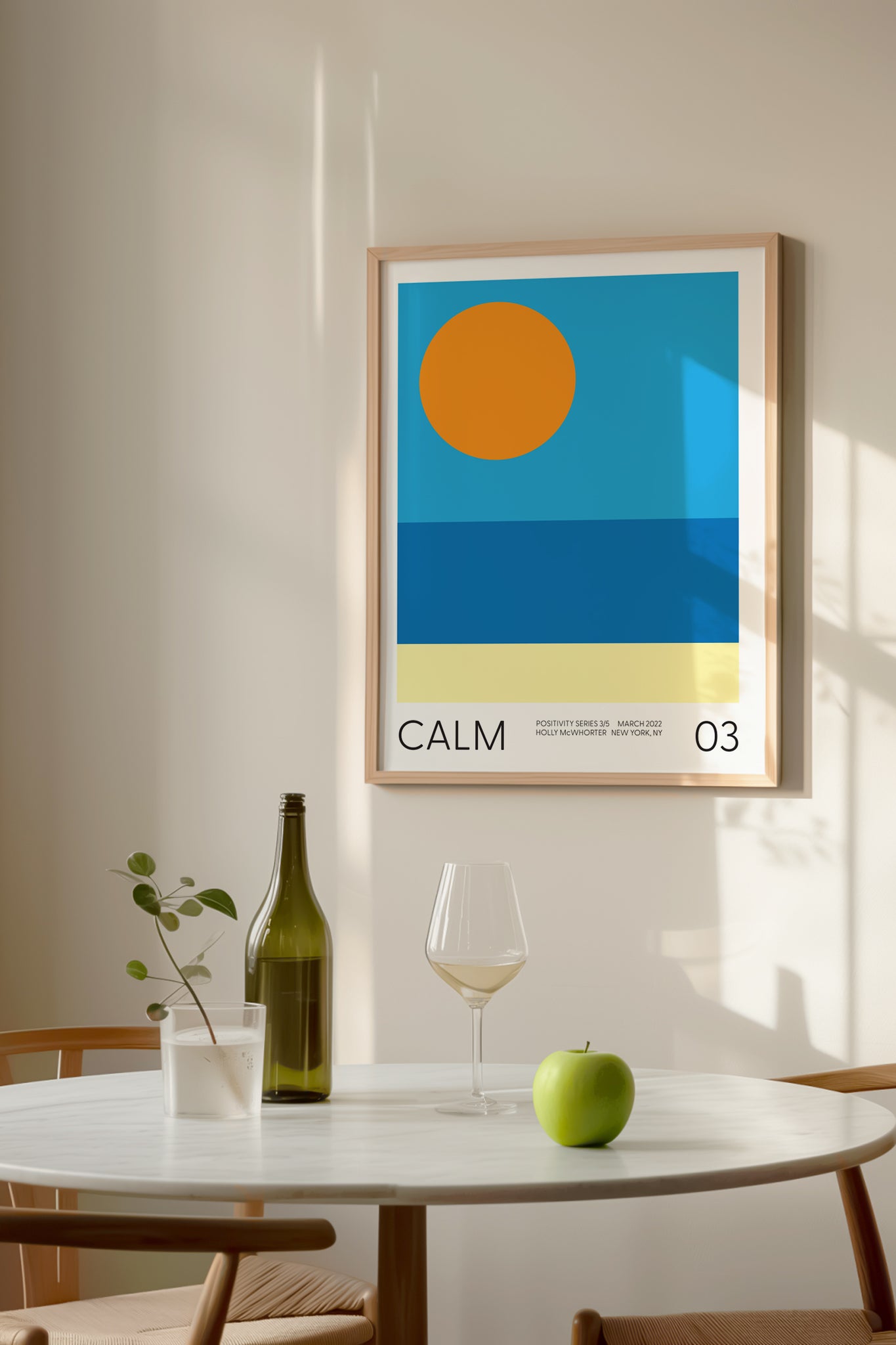 Positivity Series #3: CALM Framed Art Print by Holly McWhorter