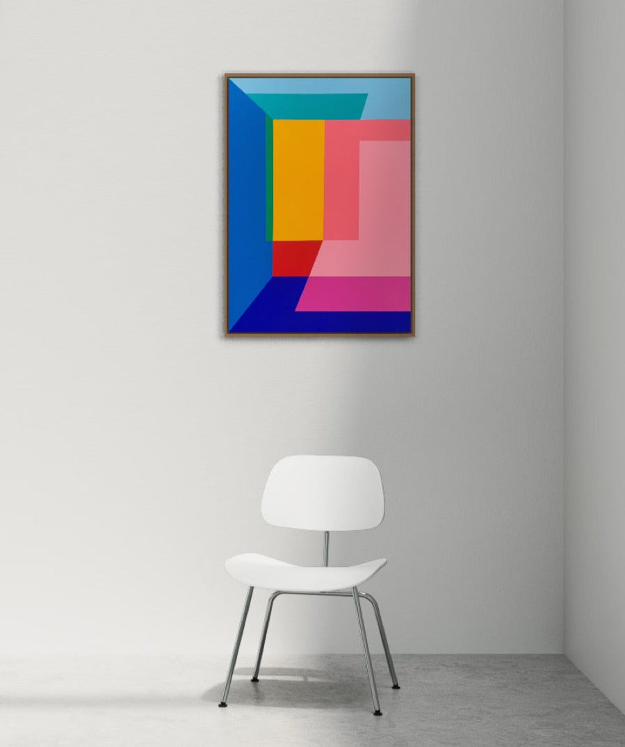 Colors in Depth - Original Painting on Canvas, 23.6" x 35.4" (60x90cm)