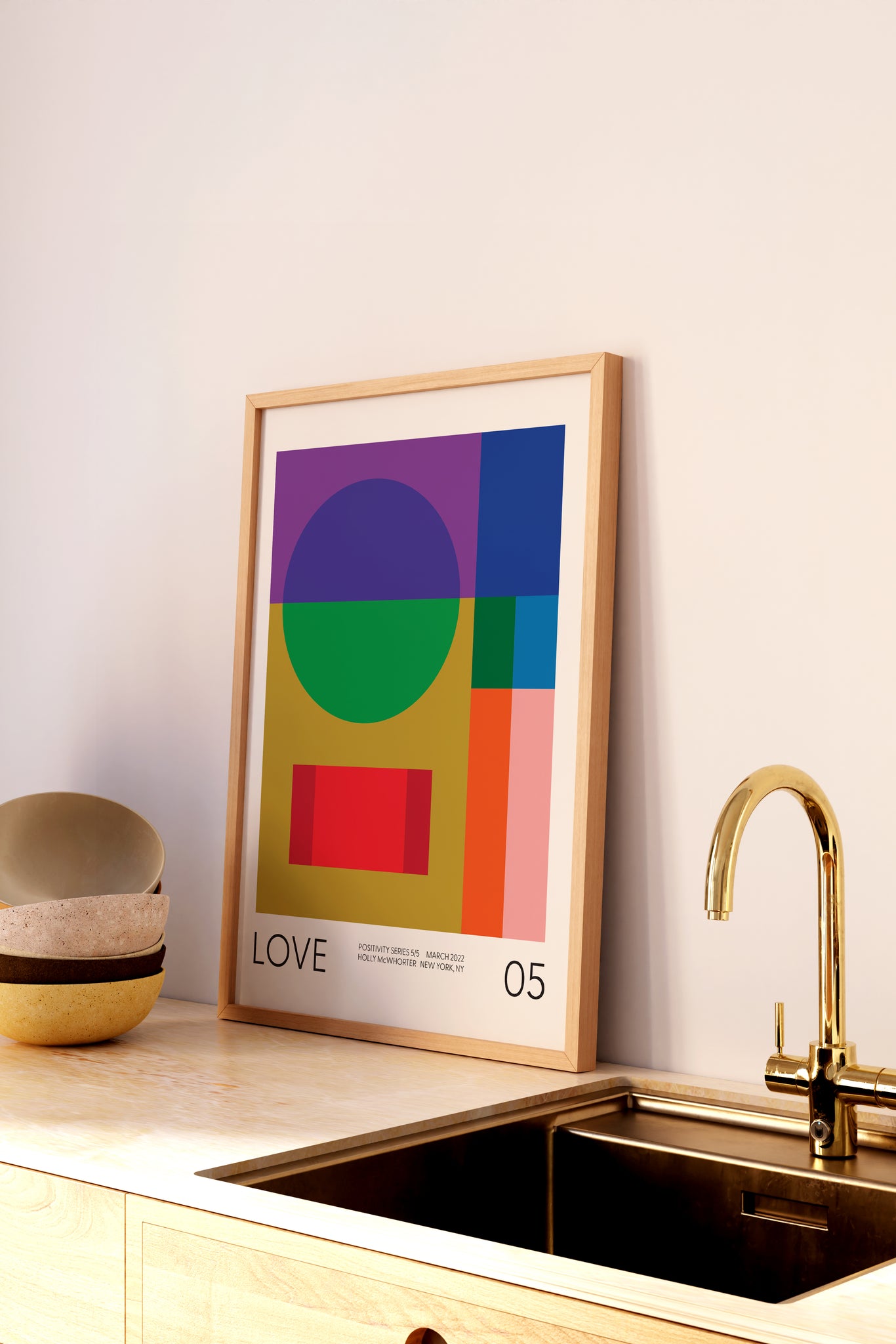 Positivity Series #5: LOVE Framed Art Print by Holly McWhorter
