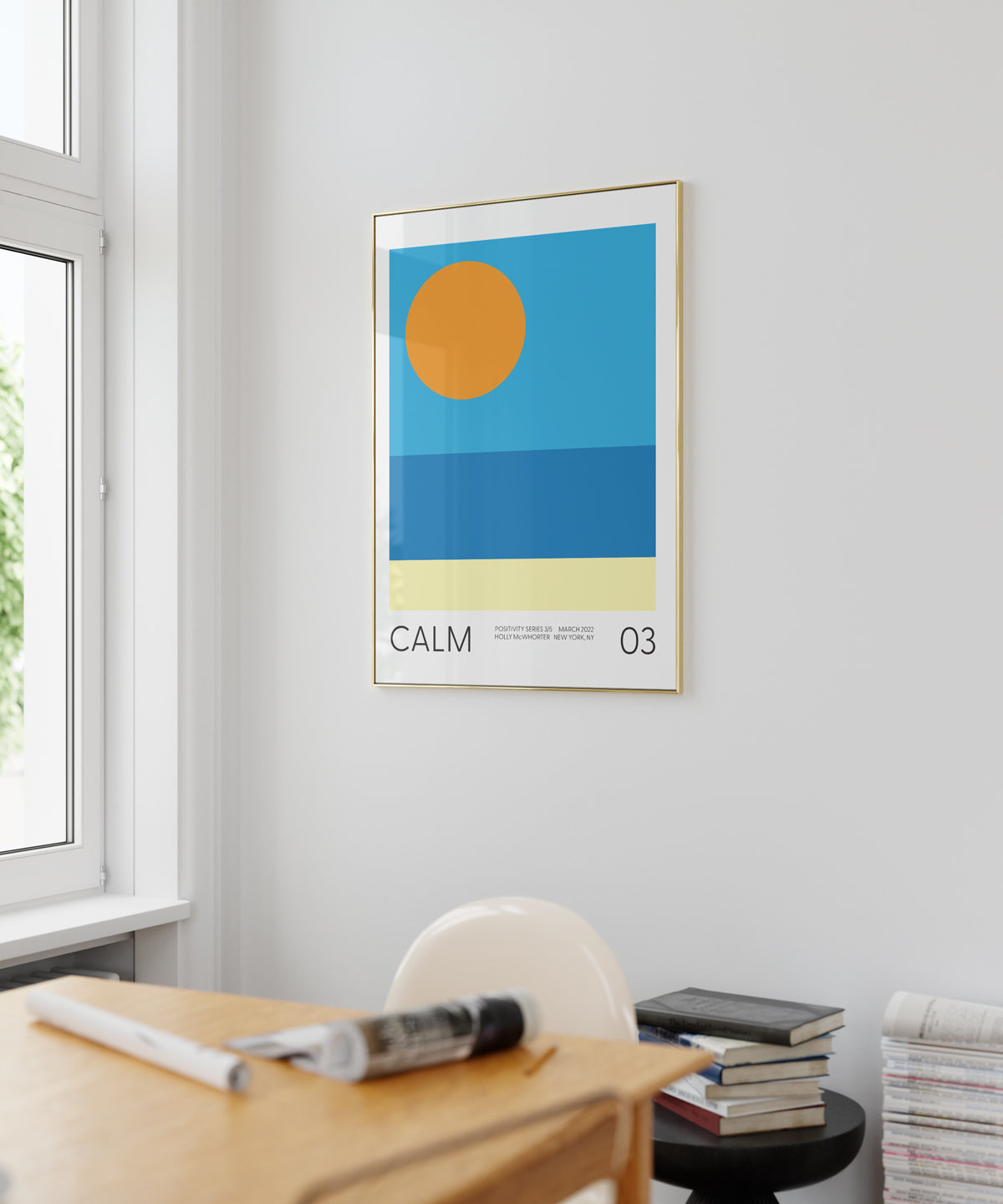 Positivity Series #3: CALM Framed Art Print by Holly McWhorter