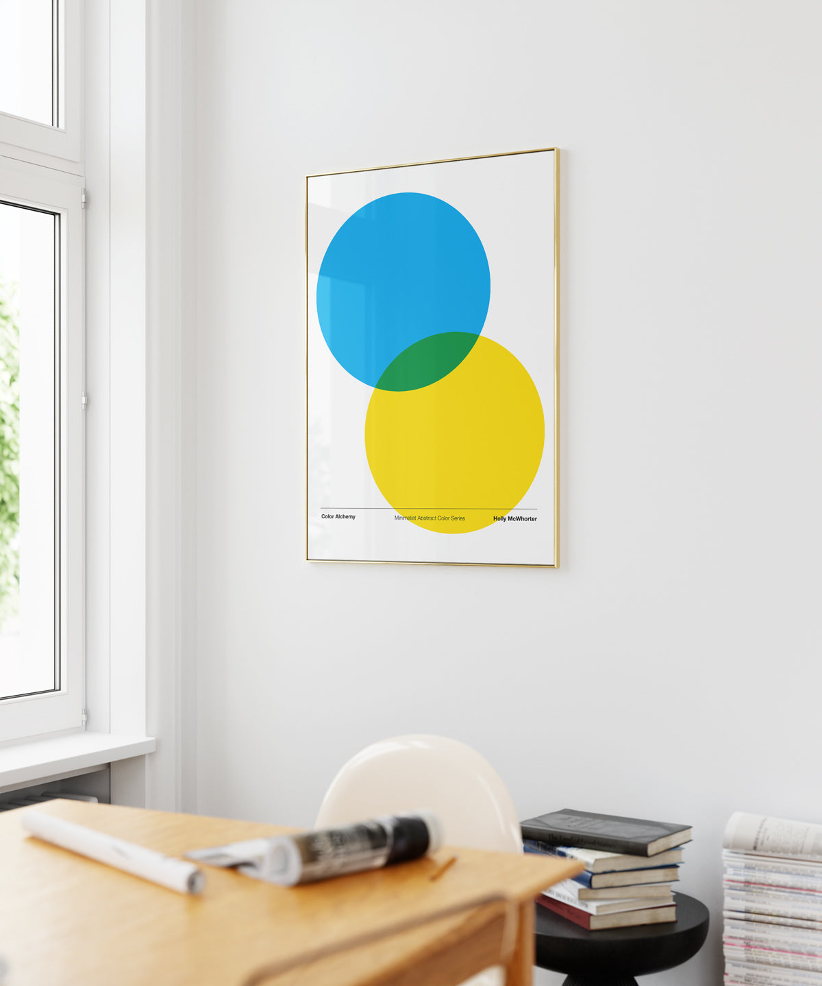 Color Alchemy: Blue Yellow Green - Fine Art Giclée Print by Holly McWhorter