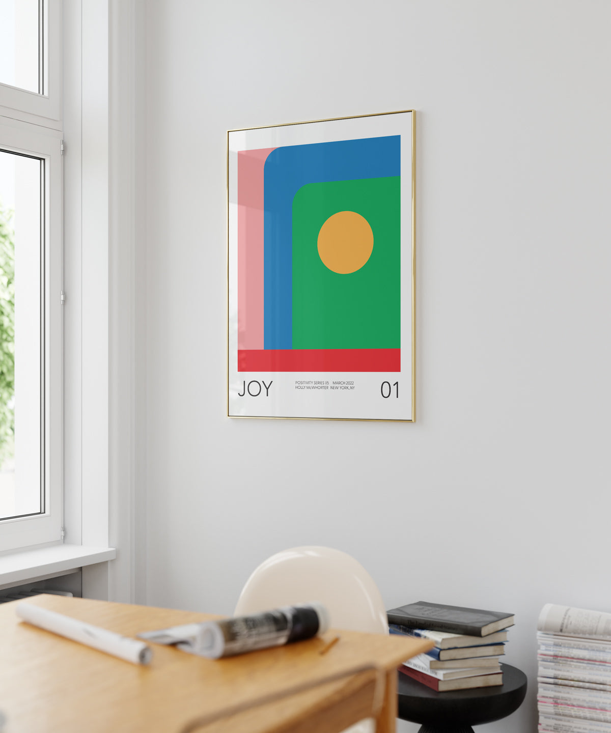 Positivity Series #1: JOY Framed Art Print by Holly McWhorter