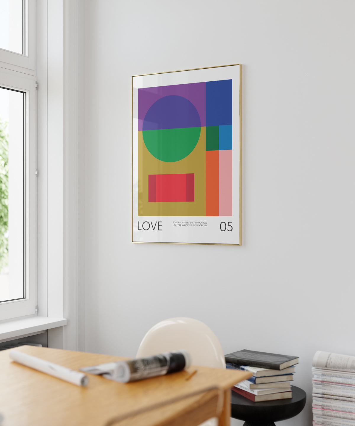 Positivity Series #5: LOVE Framed Art Print by Holly McWhorter