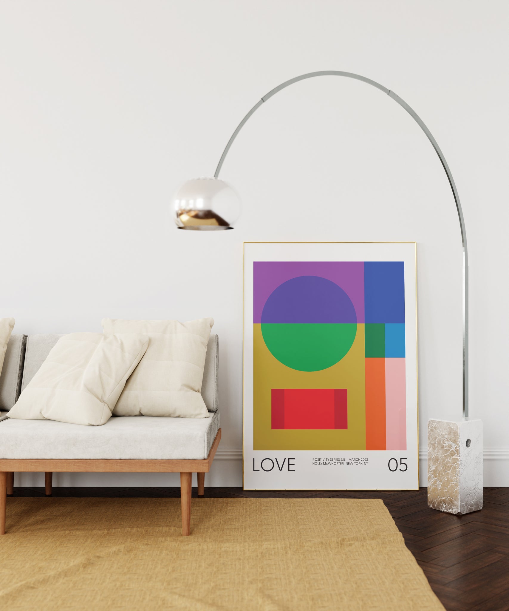 Positivity Series #5: LOVE Framed Art Print by Holly McWhorter